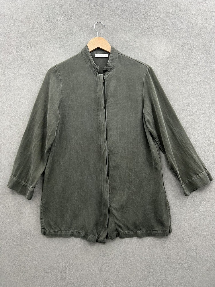 Bryn Walker Women’s Small 3/4 Sleeve Blouse Top Button Up Shirt Made in USA