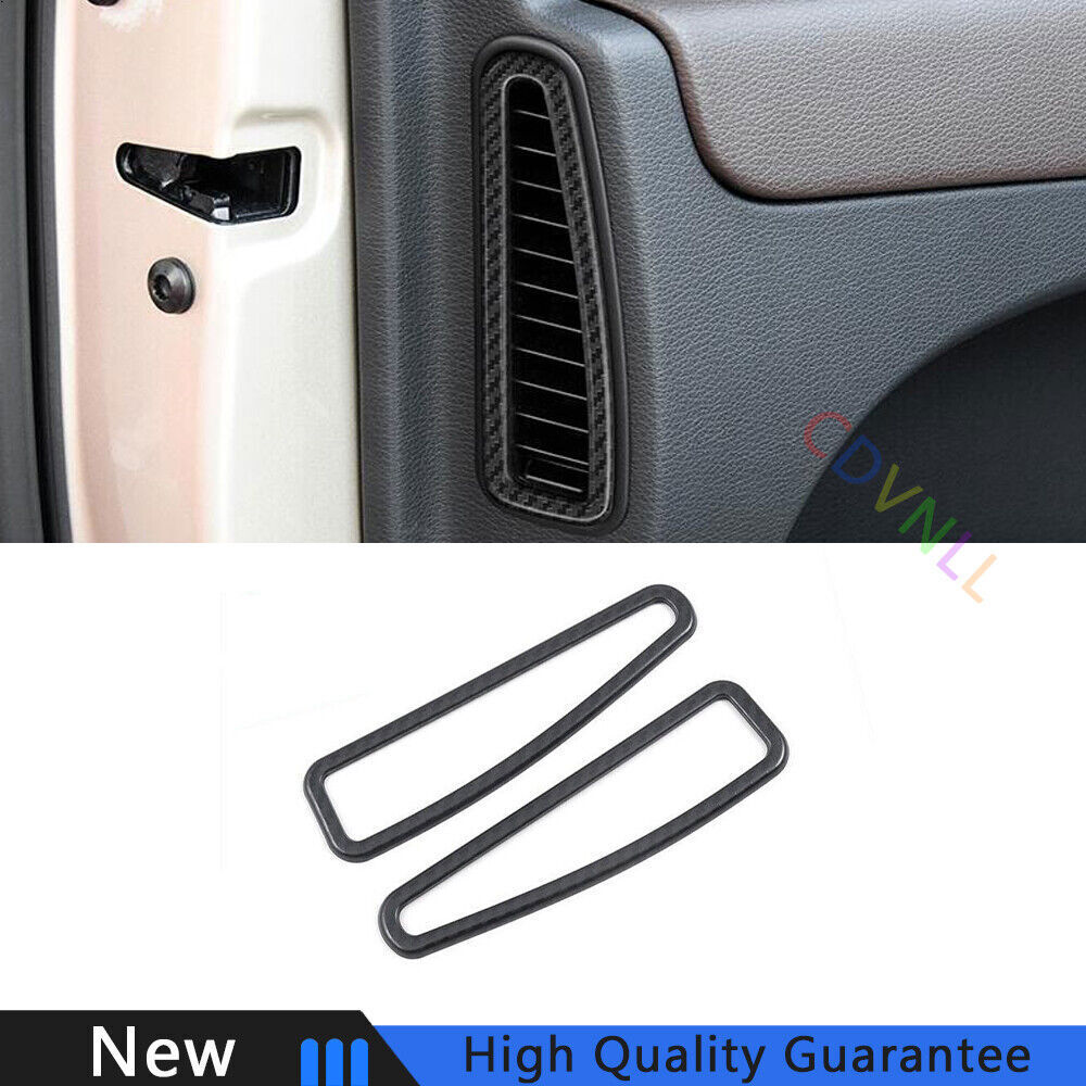 For Audi Q7 2007-2015 Carbon Fiber Steel Inner Door Air Outlet Vent Frame Trim