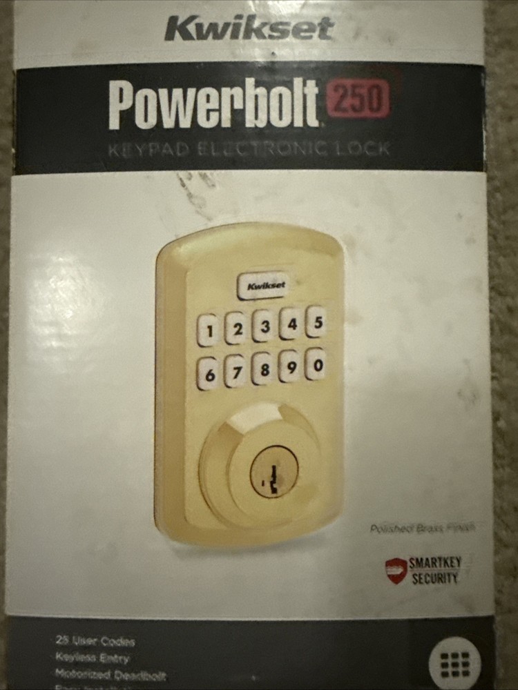 Kwikset Powerbolt 250 10Button Keypad Satin Nickel Electronic Deadbolt Door Lock