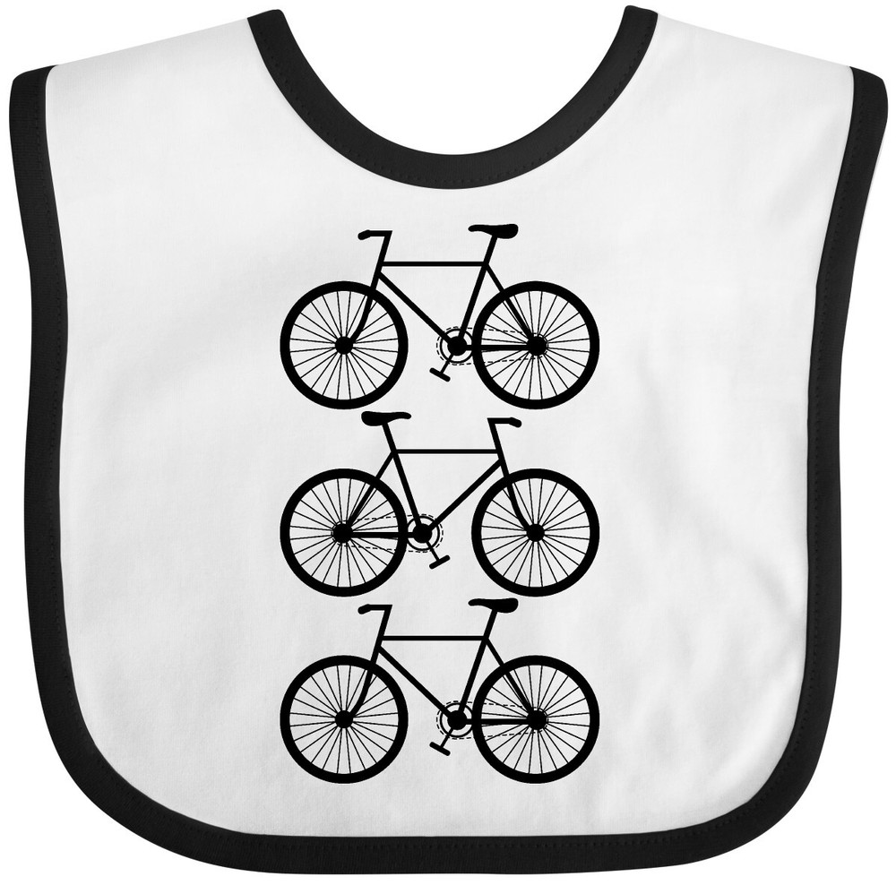 Inktastic Cycling Bicycle Silhouette Baby Bib Bike Biking Lover Green Commuting