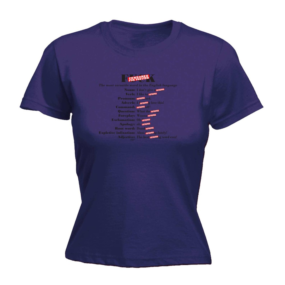 F K The Most Versatile Word - Womens T Shirt Funny T-Shirt Novelty gift tshirt