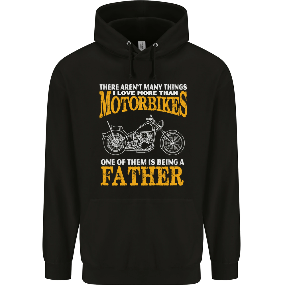 Being a Father Biker Motorcycle Motorbike Mens 80% Cotton Hoodie