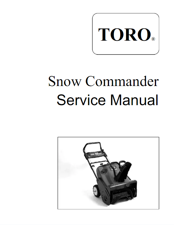 Toro Snow Commander Service Manual (comb bound, reprint)