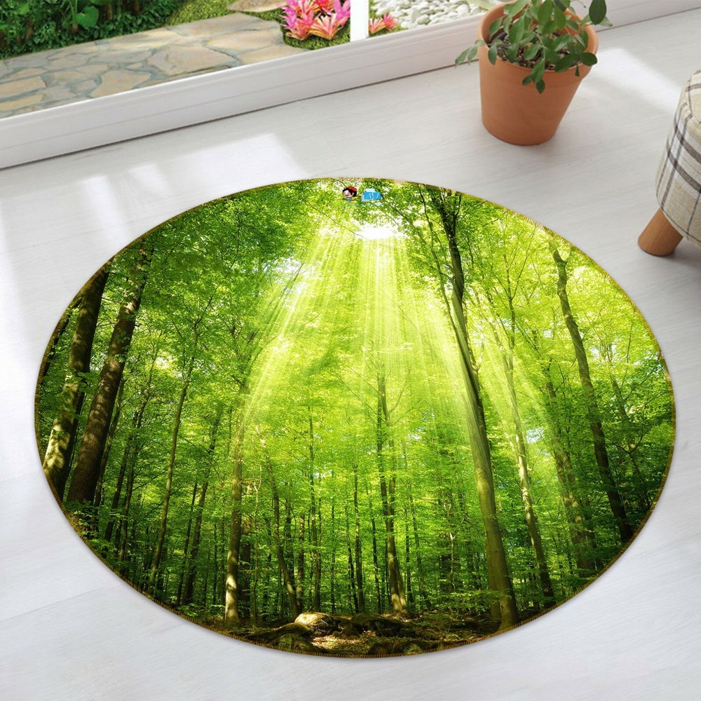 3D Woods Forest NAO3930 Game Rug Mat Elegant Photo Carpet Mat Fay
