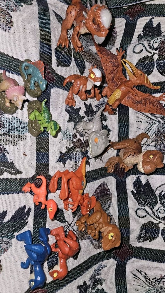 14 Jurassic World Cartoon Style Kids Dinosaur Figures Lot S1