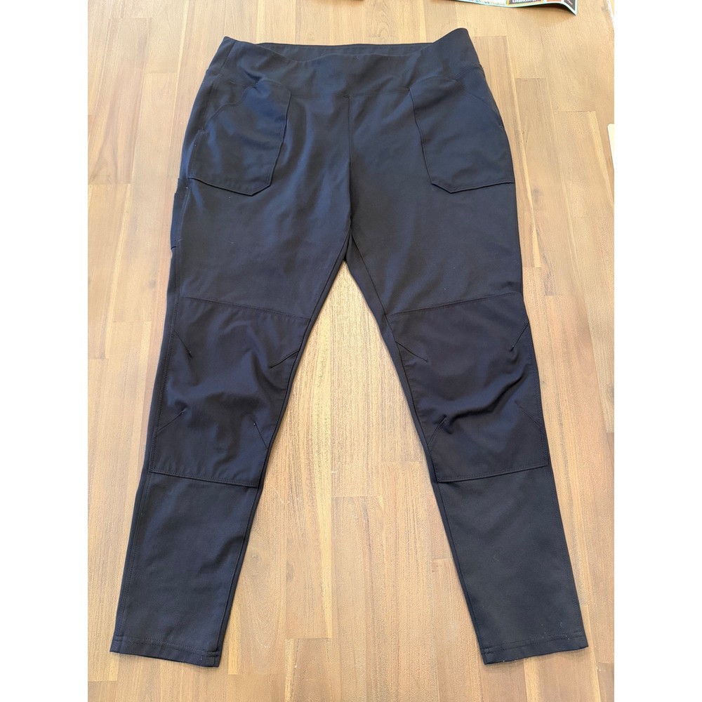 Carhartt Womens Black Cargo Pants XL 16 18 Regular Fitted Force Flex