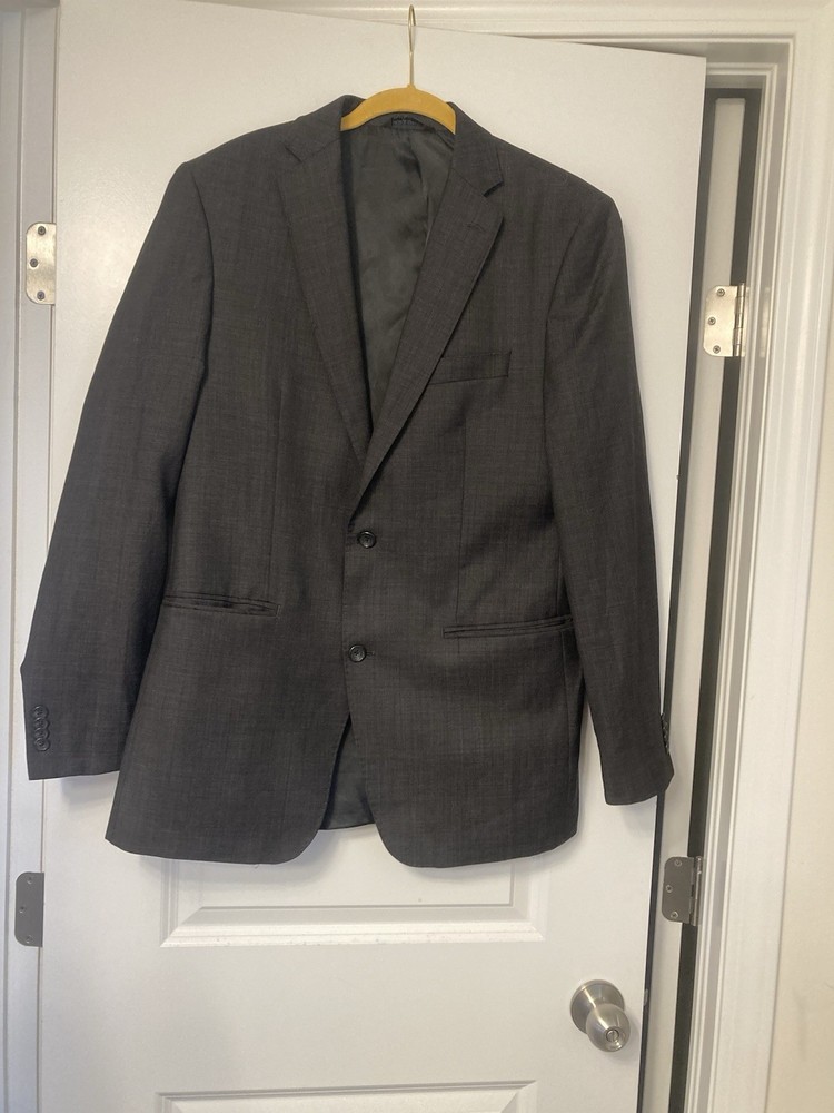 Marc Anthony Classic Charcoal Gray Men's Wool Two Button Blazer Men’s 40R