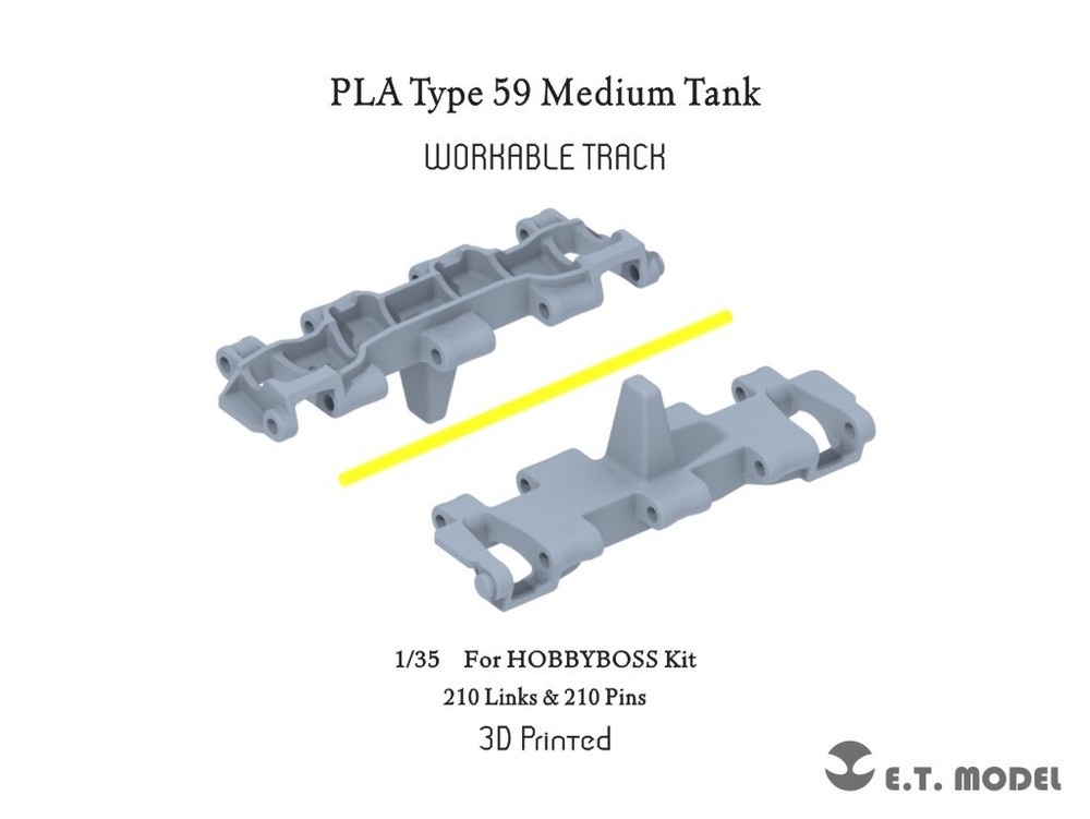 ET MODEL P35-064 1/35 PLA Type 59 Medium Tank Workable Track(3D Printed)