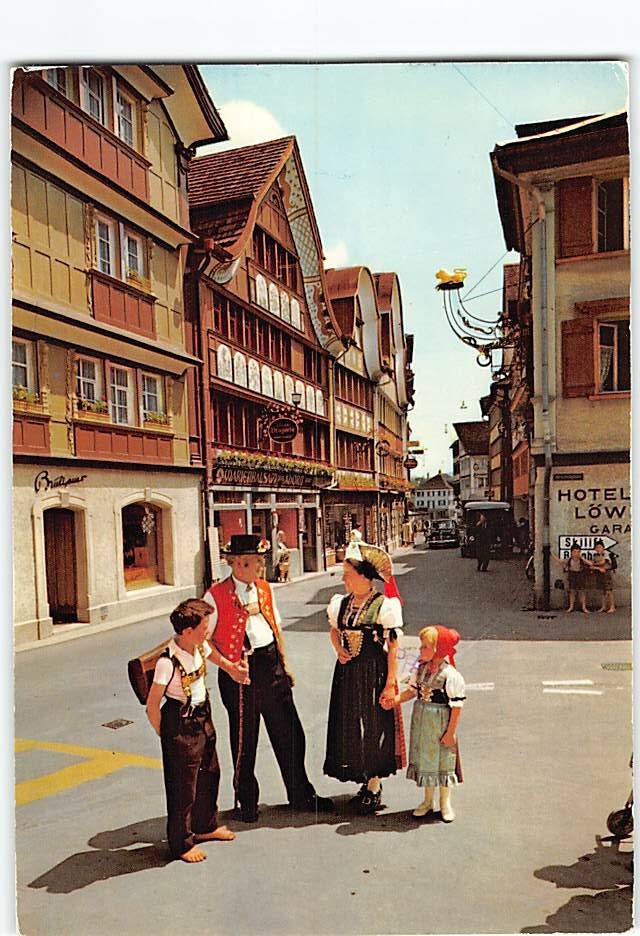 Postcard Hauptgasse Appenzell Switzerland