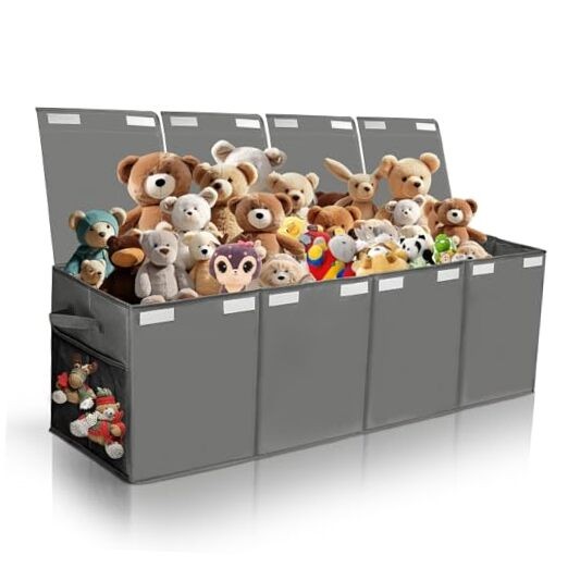 Extra Large 50-Inch Collapsible Toy Box for Kids Boys Girls