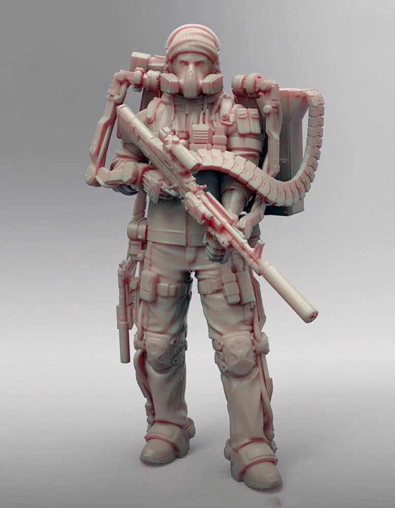 1/35 resin figure model Sci fi mecha Warrior Unassembled Unpainted