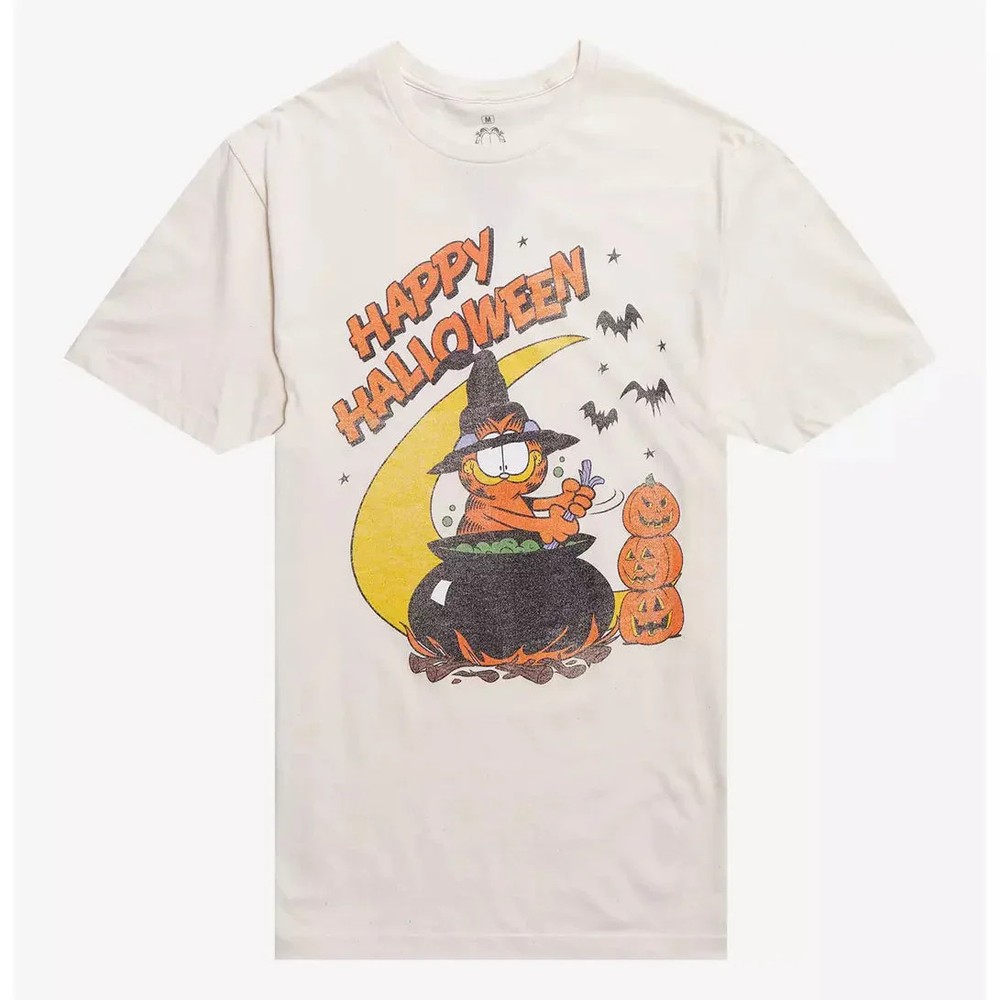 Men's Garfield Happy Halloween Vintage T-Shirt Tee