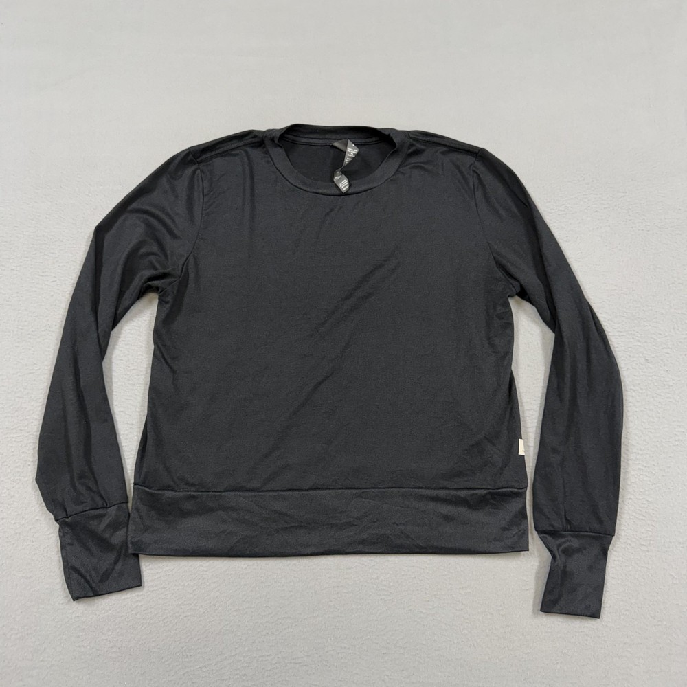Vuori Shirt Womens Medium Black Long Sleeve Lightweight Stretch Athletic Top