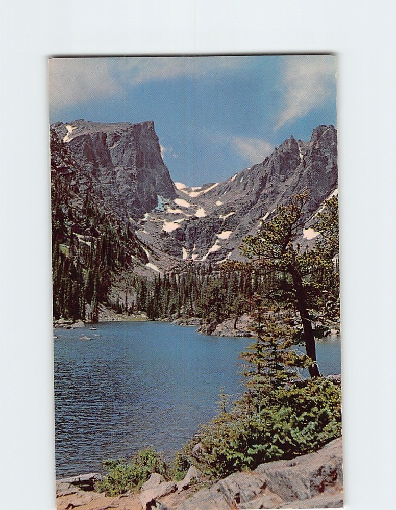 Postcard Dream Lake & Hallet's Peak Rocky Mountain National Park Colorado USA