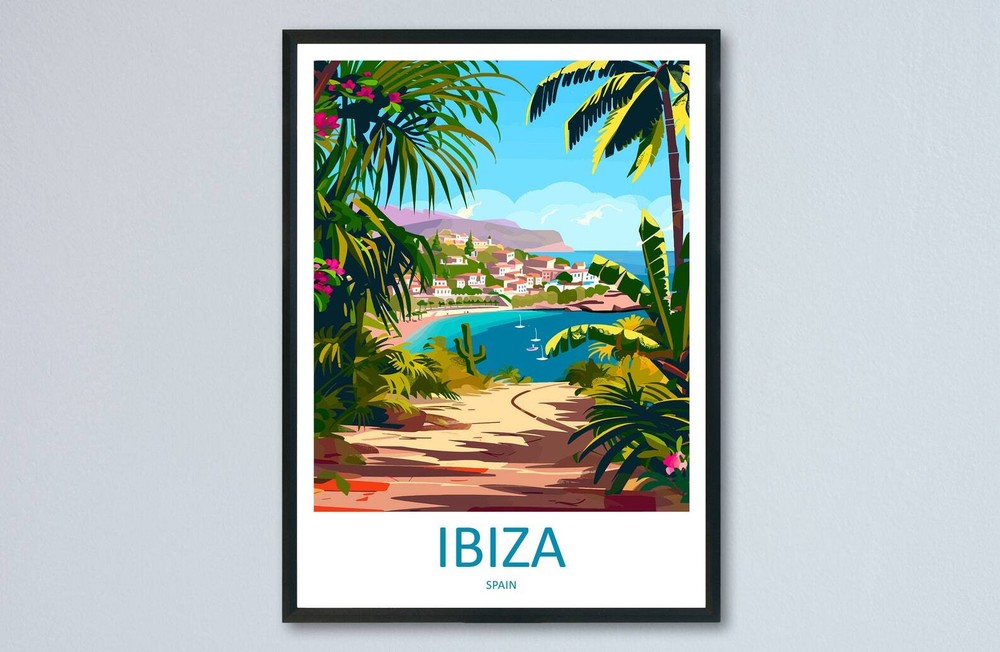 Ibiza Travel Print Wall Art Ibiza Wall Hanging Home Dcor Ibiza Gift Art Lovers