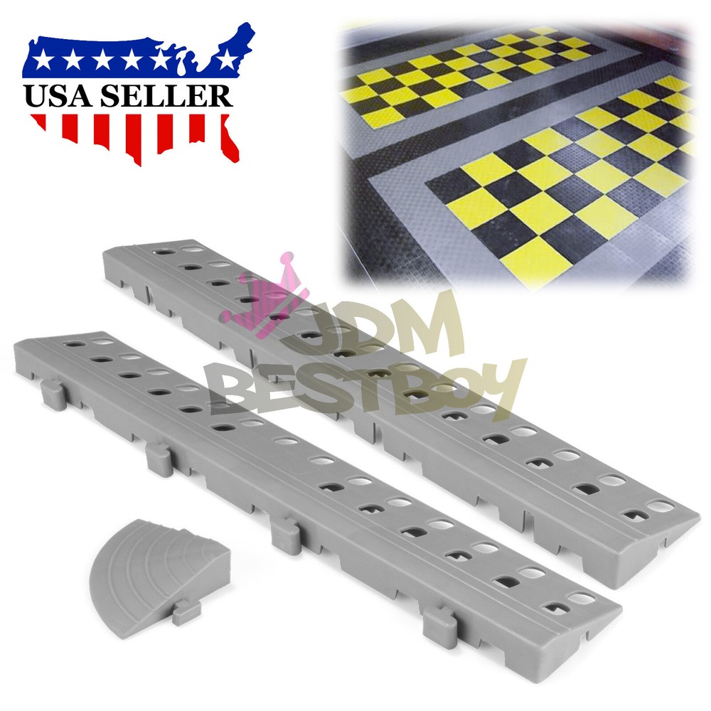 A-Style Tile Edge Female Male Corner for DIY Garage Flooring Shop Sport Court  