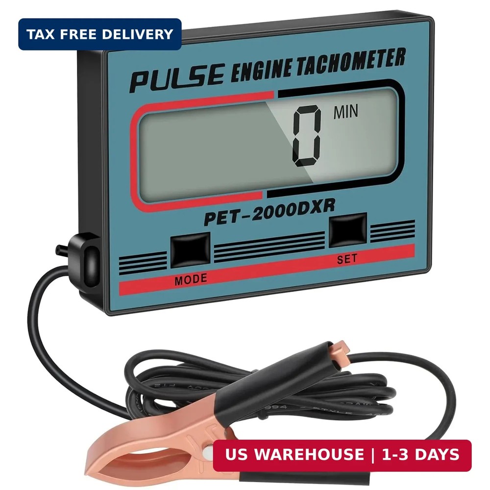 Digital Small Engine Tachometer: Handheld RPM Gauge Hour Meter for 2 Stroke 4 St