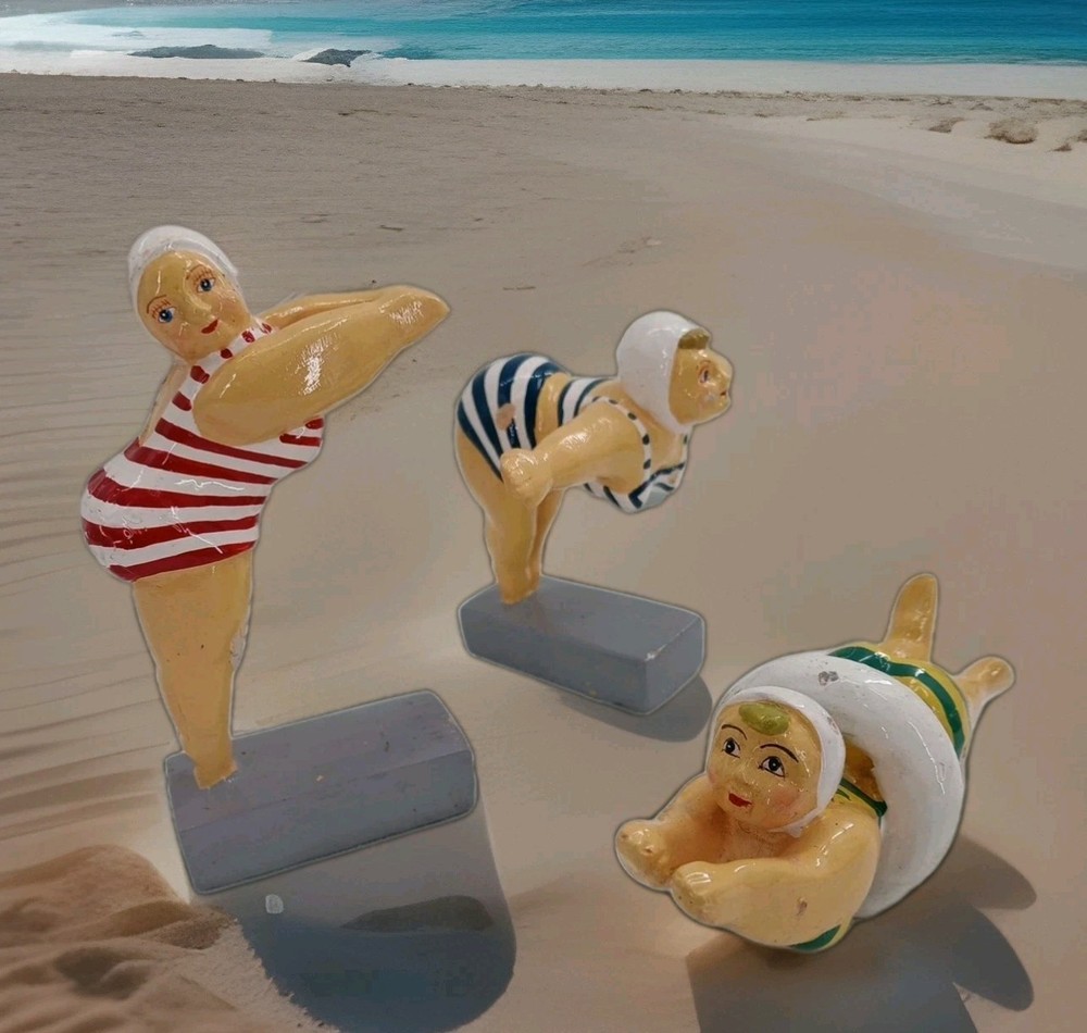 Bruka Design ? Diving Lady Figurine Bathing Beauties Sweden Funny Decor  5