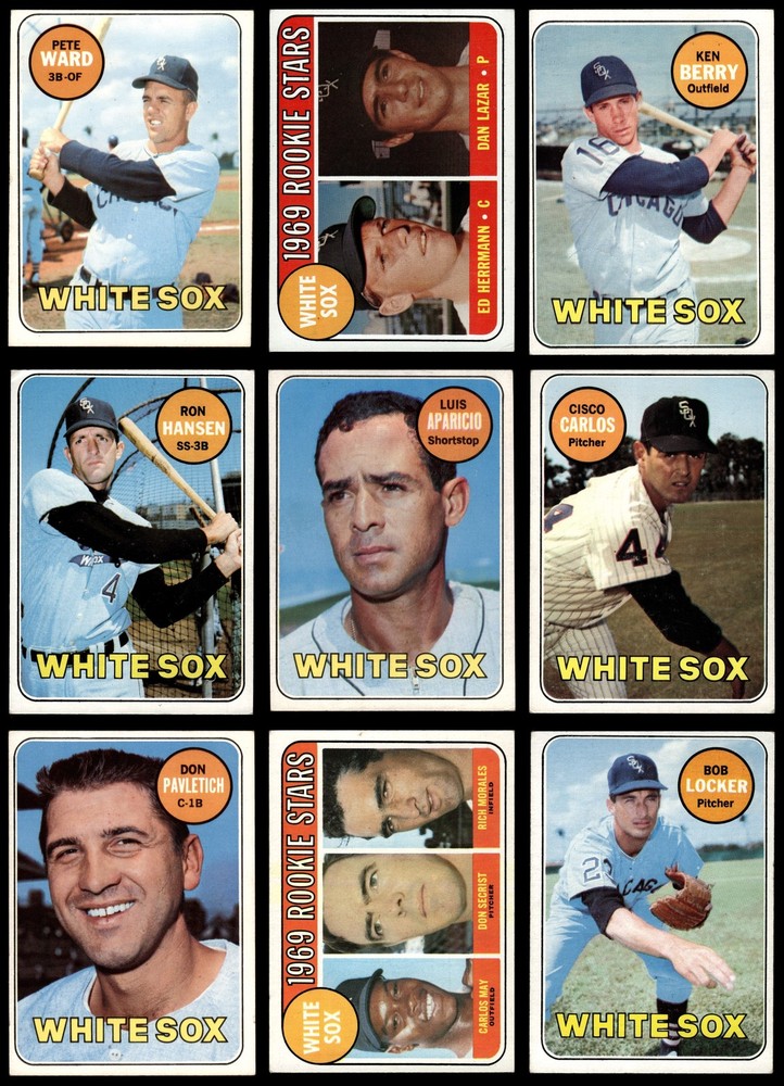 1969 Topps Chicago White Sox Near Team Set 4 - VG/EX 4283839 (22 / 25 cards)