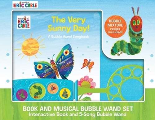 Eric Carle The Very Sunny Day Book with Musical Bubble Wand Sound Book Set New