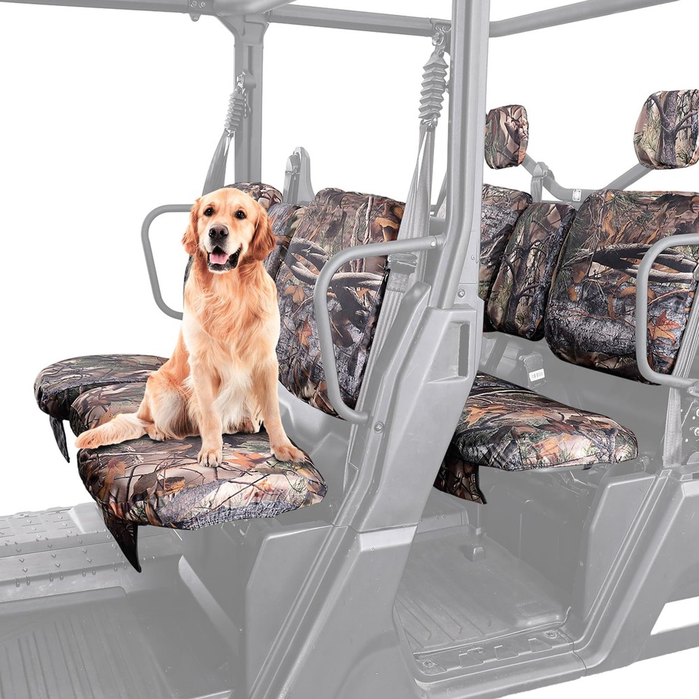 KEMIMOTO UTV Seat Covers Camo Waterproof Repellent Compatible with Can Am Def...