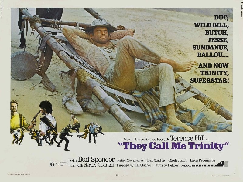 1970s Comedy Film Poster: They Call Me Trinity with Terence Hill