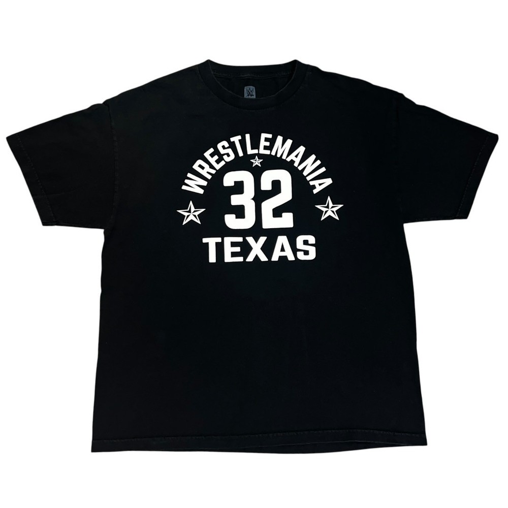 WWE WrestleMania 32 Texas Wrestling Graphic T Shirt Black Mens XL