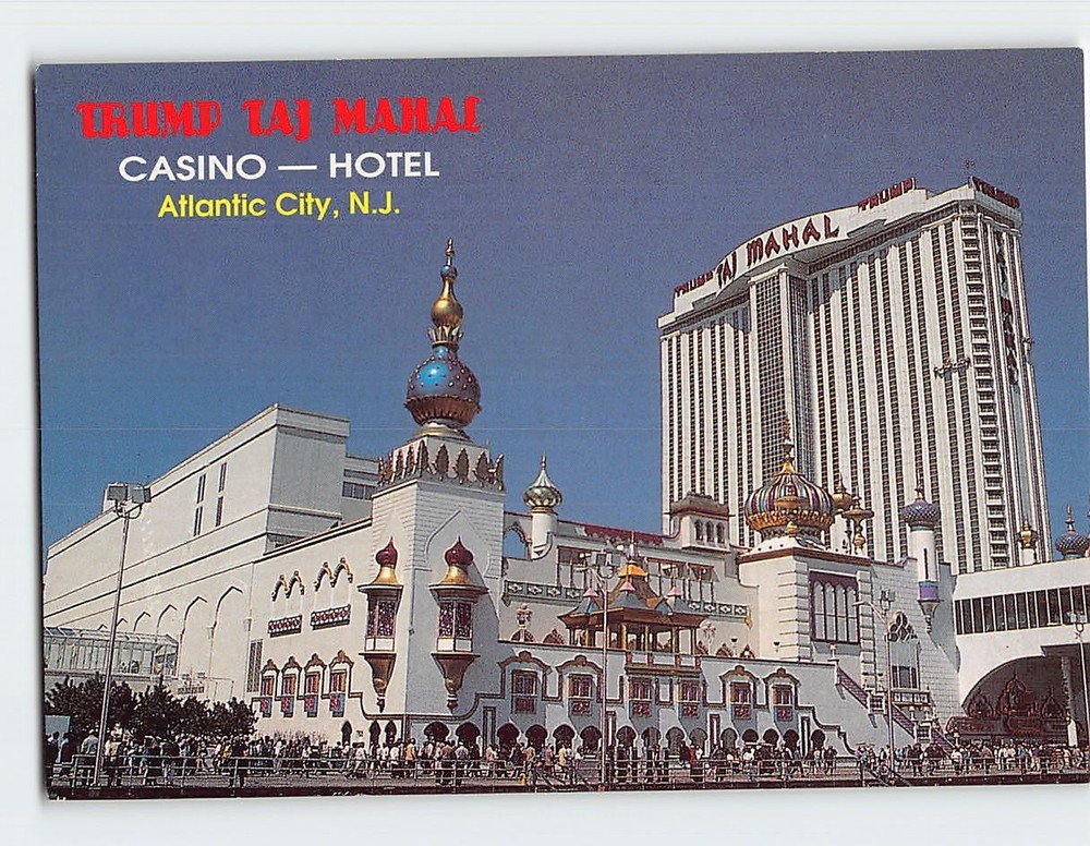 Postcard Trump Taj Mahal Casino Resort Atlantic City NJ USA