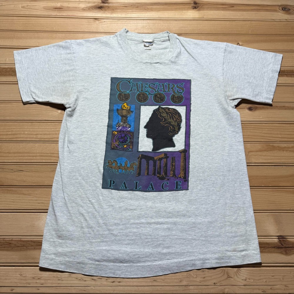 Vintage 90s Caesars Palace Las Vegas Nevada Roman Art Souvenir T-Shirt - Large