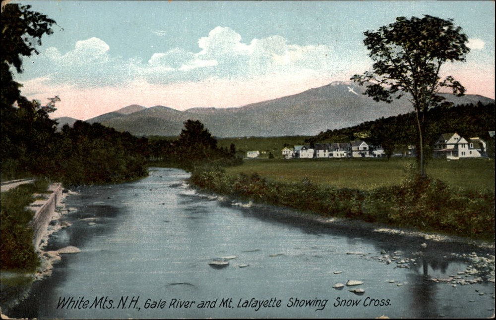 Gale River Mt Lafayette White Mountains New Hampshire ~ dated 1909 postcard