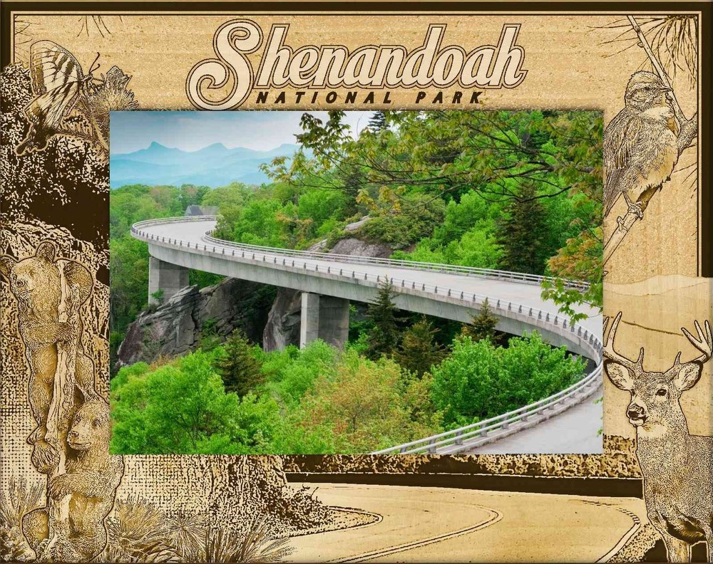 Shenandoah National Park Engraved Wood Picture Frame Landscape (4 x 6)