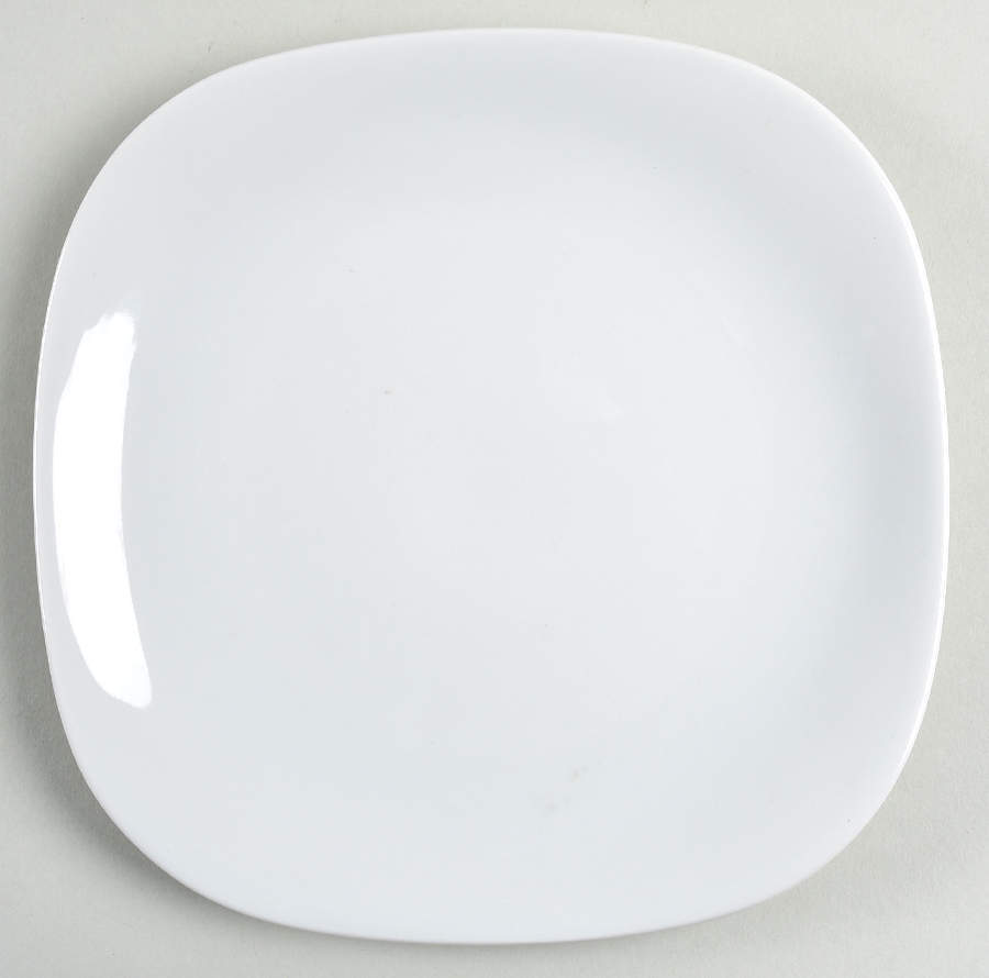 Block Transition White Salad Plate 36202