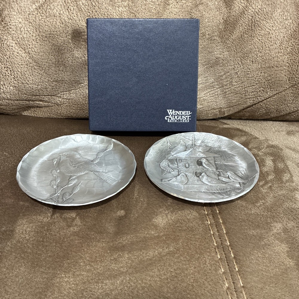 Wendell August Forge Hammered Aluminum Coasters – Lot of 2– Handmade in USA