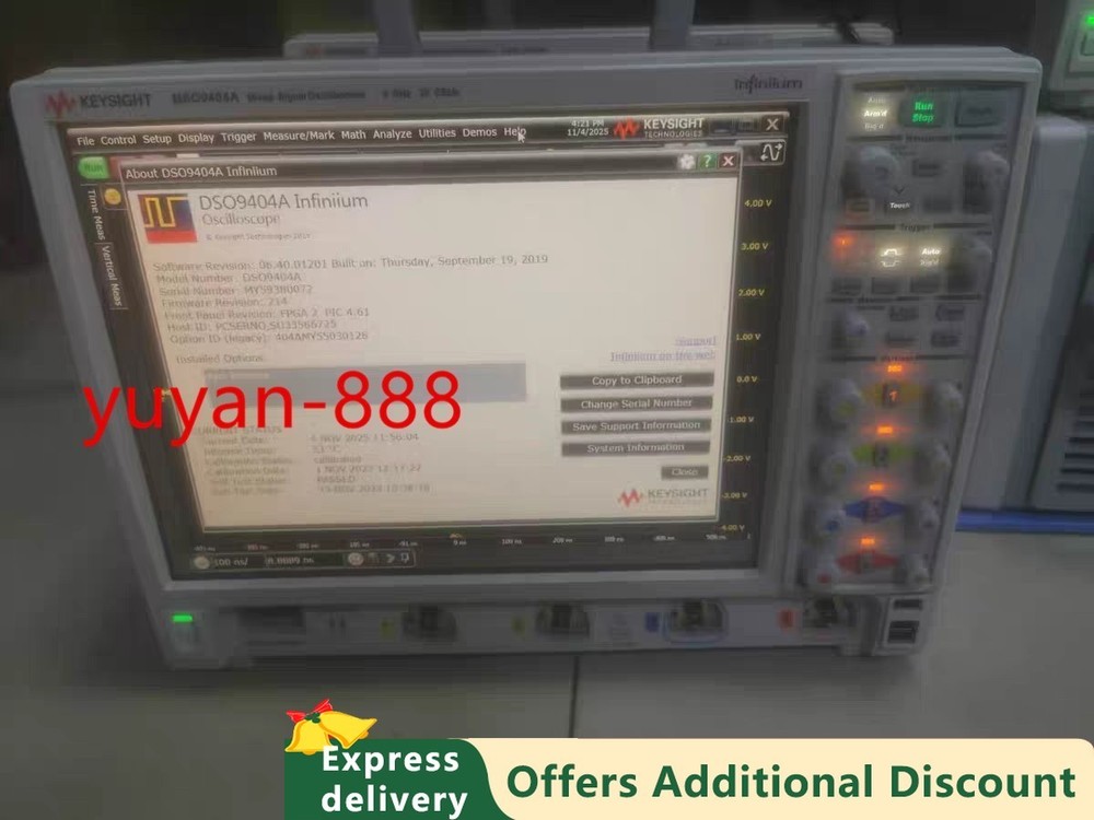 1PC used good KEYSIGHT/Agilent MSO9404A by DHL/Fedex P2554D YL