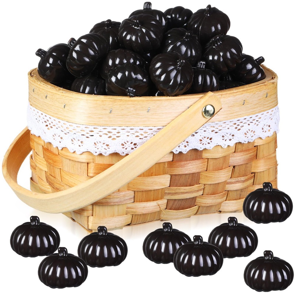 100 Pcs Fall Artificial Pumpkins Bulk Small Harvest Pumpkins Decorative Mini ...