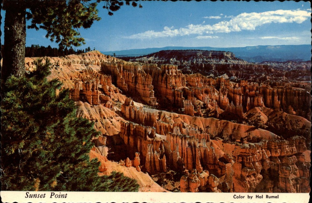 Utah Bryce Canyon Natl Park Boat Mesa Queens Garden rock formations ~ postcard