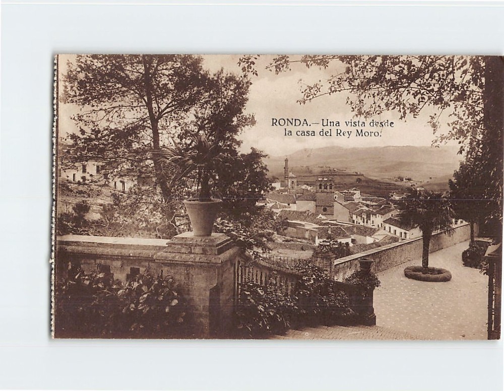 Postcard View from the La Casa del Rey Moro Ronda Spain
