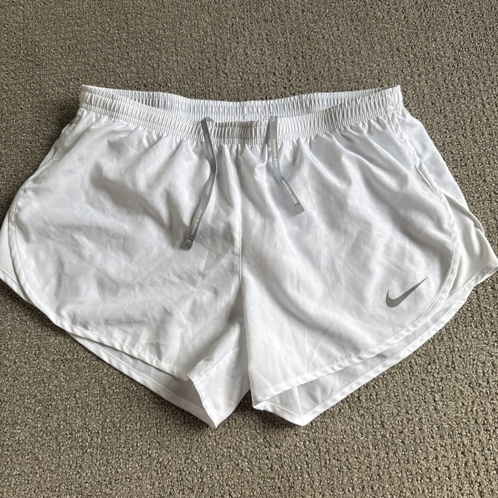 EUC Nike Women’s Medium Dri Fit Running White Shorts