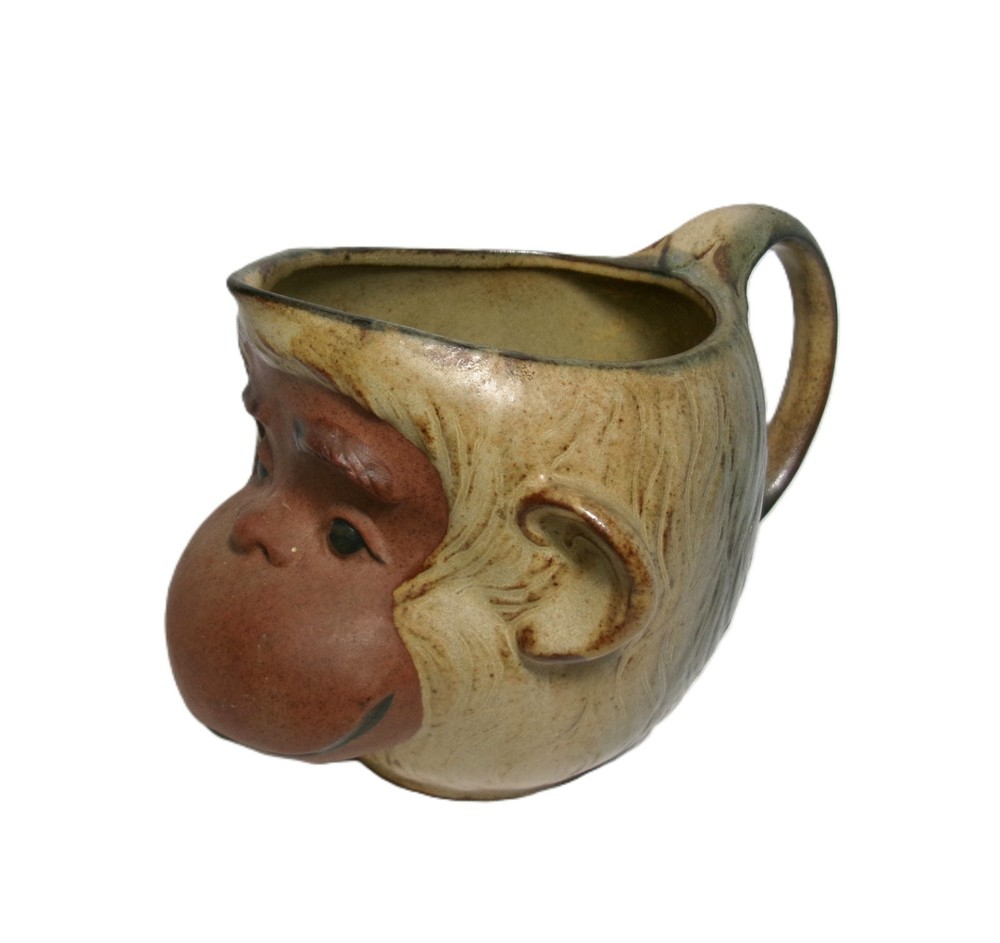 Whimsical Vintage GEMPO 3-D Stoneware 16 Oz. Monkey Pitcher Creamer or Mug