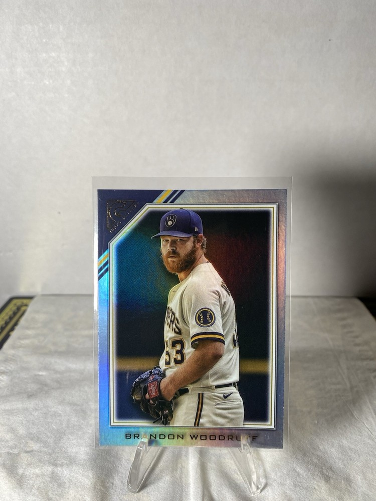 2022 Topps Gallery Brandon Woodruff Rainbow Foil #102 Milwaukee Brewers MLB Card
