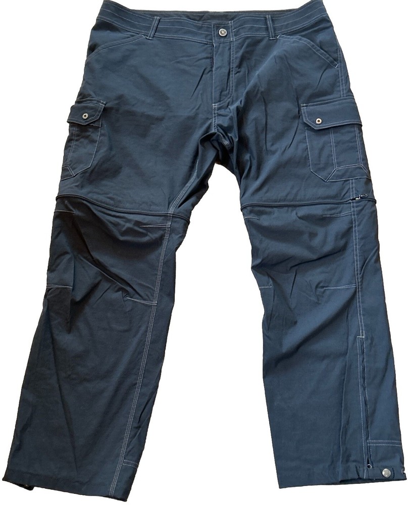 Kuhl Liberator Stealth Convertible Hiking Pants for Men 40x30 in Blue