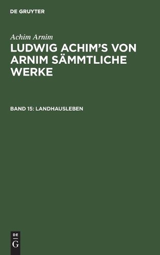Achim Arnim Landhausleben (Hardback)Another great item from Rarewaves USA | Free delivery!