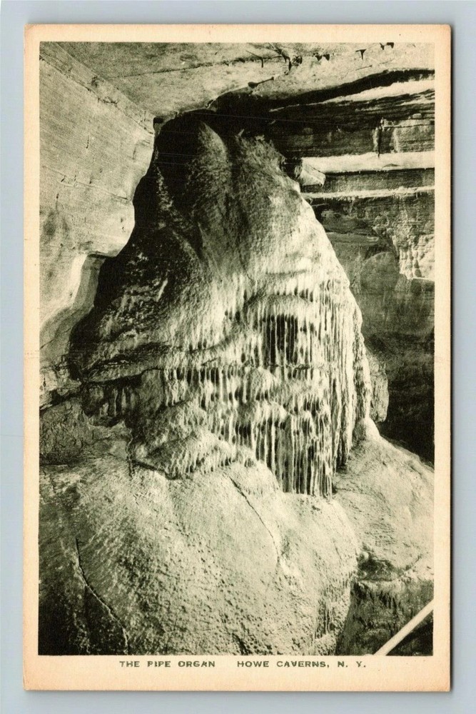 Howe Caverns NY-New York, The Pipe Organ, Scenic Rocks, Vintage Postcard