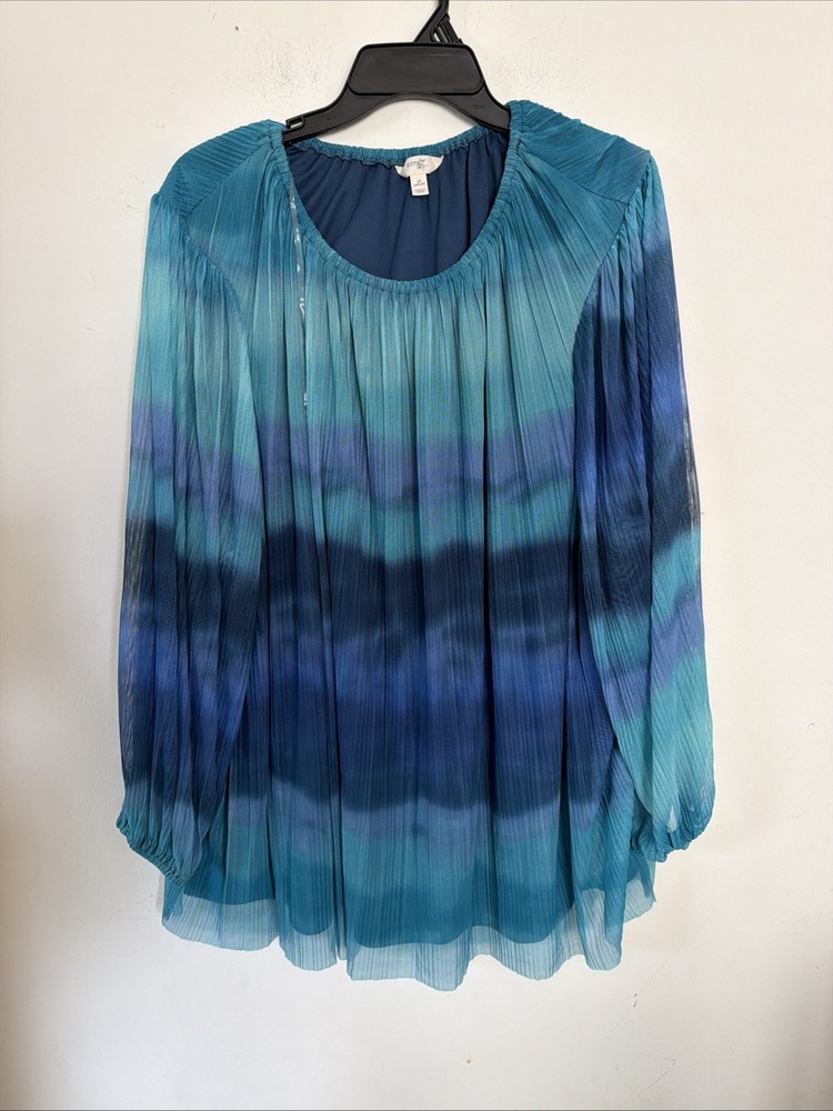 Terra & Sky Women’s Plus Size Each Top Long Sleeve Blouse Size 2XL