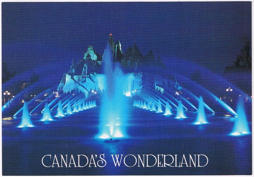 Postcard Canada's Wonderland Wonder Mountain Royal Fountain Toronto Ontario