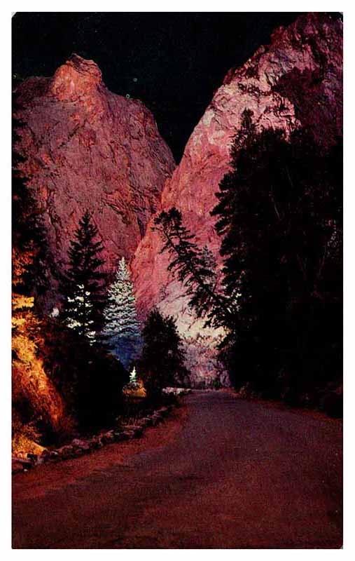 Postcard ROAD SCENE Colorado Springs Colorado CO m/09 AP8390