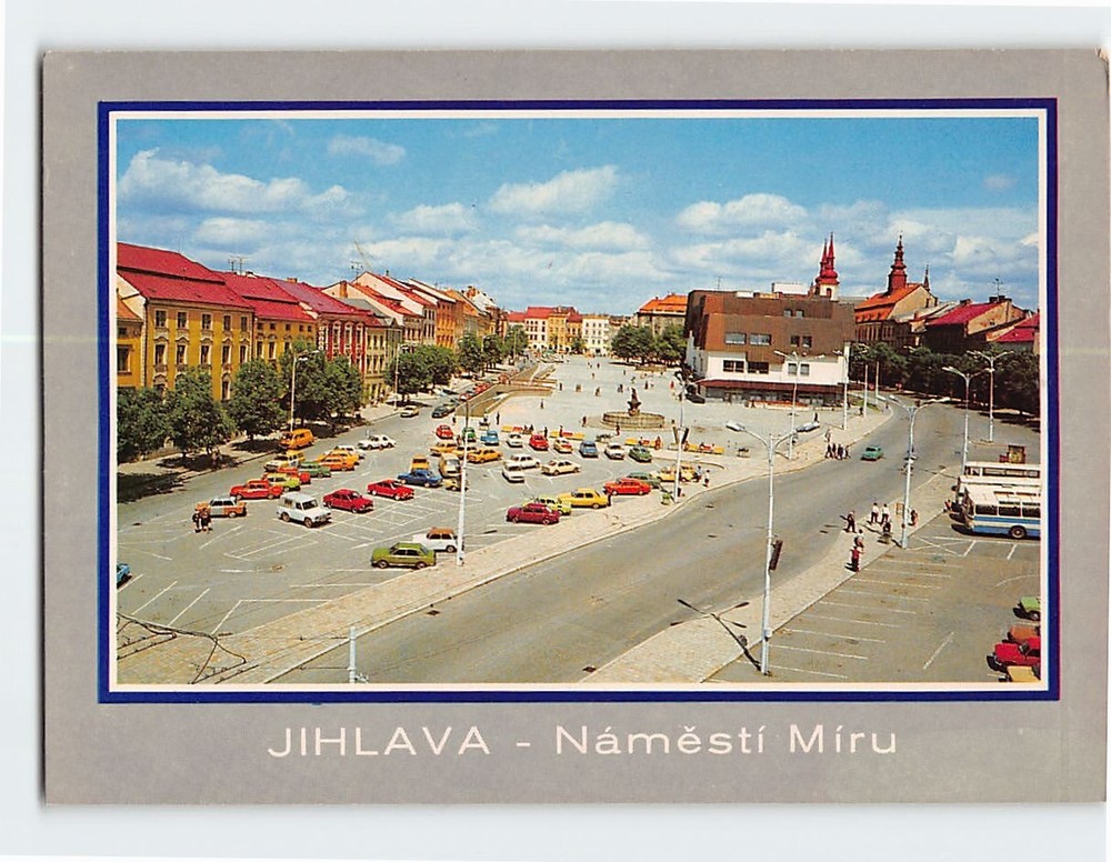 Postcard Peace Square Jihlava Czech Republic