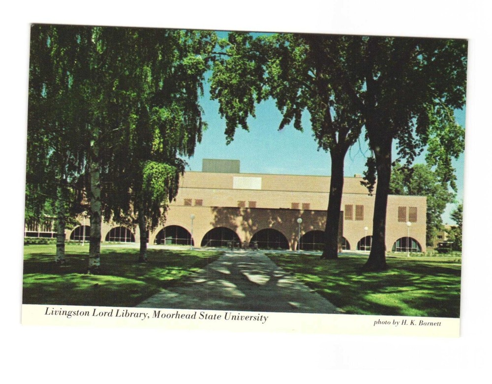 Livingston Lord Library Moorehead State University Minnesota VTG postcard Unp