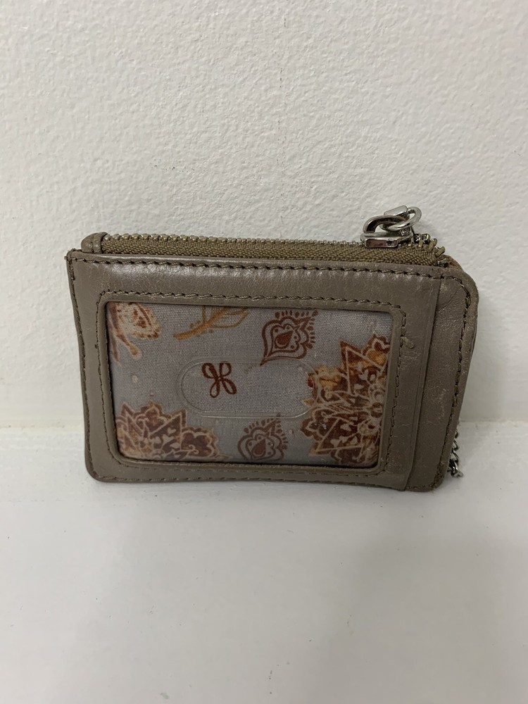 Women’s Hobo International Leather Wallet Card Case, Stitch, Graystone Nice Grey