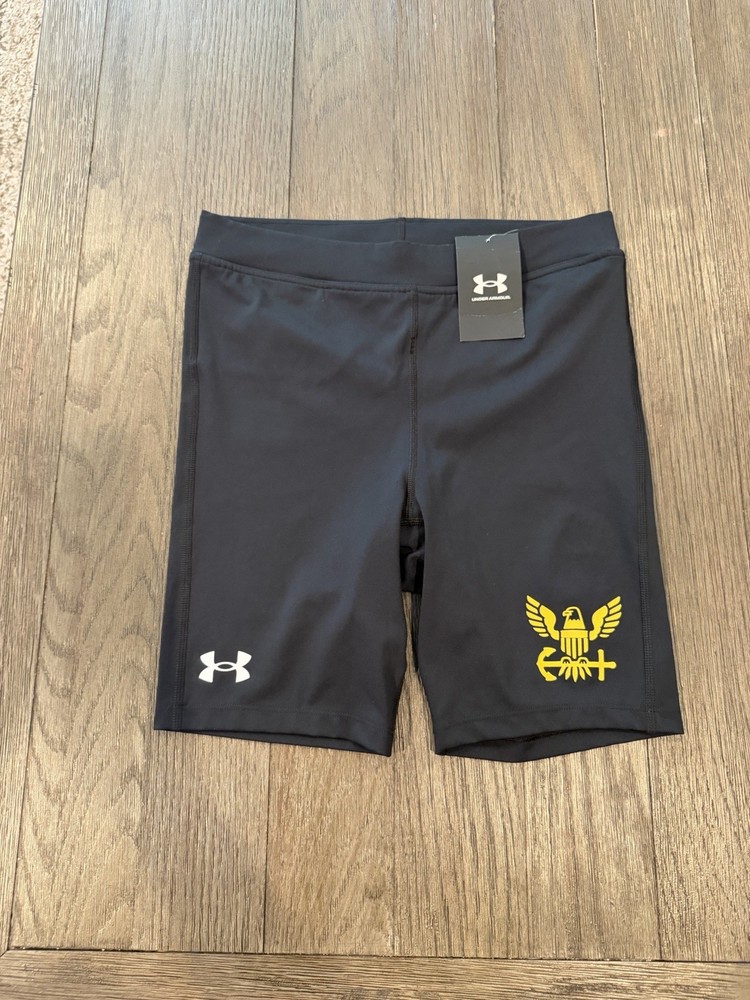 Men’s Under Armour 7v7 Team Spandex Half Tights Compression Shorts Black M New